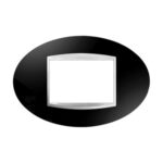 PLACCA A TRE POSTI DI COLORE NERO - GEW GW16303TN