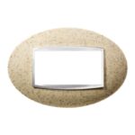 PLACCA A QUATTRO POSTI IN PIETRA COLORE SABBIA - GEW GW16304RS
