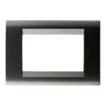 Placca 12 Posti in Tecnopolimero Verniciato e Smaltatura Vetrificata Antigraffio Playbus Ardesia - GEW GW32008