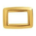 PLACCA A TRE POSTI DI COLORE ORO ANTICO - GEW GW32763