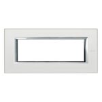 Placca Rettangolare 6 Posti Axolute Argento - BTICINO LEGRAND HA4806SAN