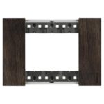 Placca Rettangolare 3 Posti Living Now Noce - BTICINO LEGRAND KA4803LG