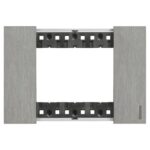 Placca Rettangolare 3 Posti Living Now Acciaio - BTICINO LEGRAND KA4803ZG