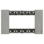 Placca Rettangolare 4 Posti Living Now Acciaio - BTICINO LEGRAND KA4804ZG