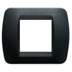 Placca 2 Posti Living International Acciaio Scuro - BTICINO LEGRAND L4802PA