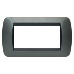 Placca 4 Posti Living International Acciaio Scuro - BTICINO LEGRAND L4804AC