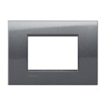 Placca 3 Posti Living Light Acciaio - BTICINO LEGRAND LNA4803AC