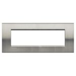 Placca 7 Posti Living Light Acciaio Spazzolato - BTICINO LEGRAND LNA4807ACS