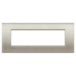 Placca 7 Posti Living Light Titanio Spazzolato - BTICINO LEGRAND LNC4807TIS