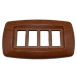 Placca Modì 4 Moduli Ciliegio - MAS MD414