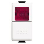 Pulsante 1P NO 250V ac 10A e Portalampada di Segnalazione 24V 1,5W - BTICINO LEGRAND AM5057R