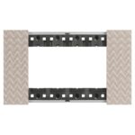 Placca Living Now 4 Moduli Colore Optic - BTICINO LEGRAND KA4804MM