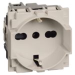 Presa 2 P+T 16A 250 Va.c. Living Now Sabbia - BTICINO LEGRAND KM4140A16