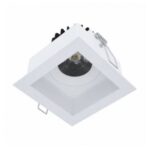 Faro Quadrato a Incasso LED 10W con Converter Bianco - LAMPO SNC MHALLSQLED/BI/BF