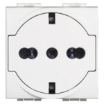 Presa FLAT standard tedesco e italiano Living Light Bianco - BTICINO LEGRAND N4140/16F