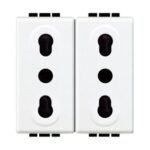 Presa Duplex 2P+T 10/16A 250 Vac Bianco - BTICINO LEGRAND N4180/2