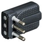 Spina Corner 2P+T 10A salvaspazio con Spinotti orientabili Antracite - BTICINO LEGRAND S2465TGE