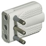 Spina Corner 2P+T 16A salvaspazio con Spinotti orientabili Bianco - BTICINO LEGRAND S2466TAE