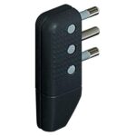 Spina Corner a squadra 2P+T 16A salvaspazio con spinotti orientabili Antracite - BTICINO LEGRAND S2468TGE