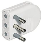 Spina Corner a squadra 2P+T 16A salvaspazio con spinotti orientabili Avorio - BTICINO LEGRAND S2496TAE