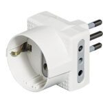 Adattatore Tris 2 Prese + 1 Presa Schuko 10A Bianco - BTICINO LEGRAND S3610D
