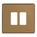 Placca Tonda 2 Posti Magic Bronzo - BTICINO LEGRAND 500/2/BR