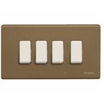 Placca 4 Posti Magic Bronzo - BTICINO LEGRAND 504/4/BR