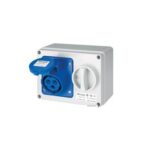 Presa Interbloccata orizzontale con fondo tipo IP65 220V 2 Poli+T 16A - ELETTROCANALI SERIE CIVILI EC690911F
