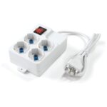 Multipresa Compact 4 Posti 10/16A 2P+T Bivalente Bianco - ELETTROCANALI SERIE CIVILI ECK11404