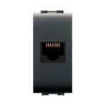 Presa Telefonica RJ11-RJ12 Plug Autocrimpante MyLife Nero - ELETTROCANALI SERIE CIVILI ECL4082