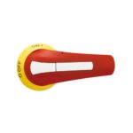 Maniglia Bloccoporta Giallo/Rossa con Leva 65 mm - LOV GAX66N
