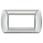 Placca Tonda 4 Poli Living Light Cromo - BTICINO LEGRAND L4804CT