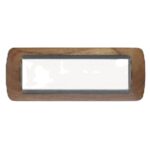 Placca Quadra 7 Moduli Living International Noce - BTICINO LEGRAND L4807LNC