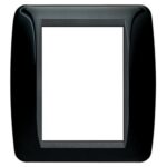 Placca 3+3 Moduli Living International Nero Solid - BTICINO LEGRAND L4826NR