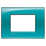 Placca 3 Moduli Living Light Verde - BTICINO LEGRAND LNA4803VD