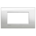 Placca Quadra 4 Posti LivingLight Argento Lunare - BTICINO LEGRAND LNA4804GL