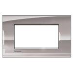 Placca Quadra 4 Moduli LivingLight Nichel - BTICINO LEGRAND LNA4804NS