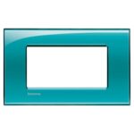 Placca Quadra 4 Posti LivingLight Verde - BTICINO LEGRAND LNA4804VD