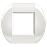 Placca Tonda 2 Moduli Living Light Bianca - BTICINO LEGRAND LNB4802BI
