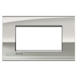 Placca Quadra 4 Moduli LivingLight Palladio - BTICINO LEGRAND LNC4804PL