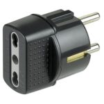 Adattatore con Spina Tedesca e Presa Bipasso Antracite - BTICINO LEGRAND S3625GE