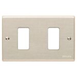 Placca 2 Moduli con viti Magic Oxidal - BTICINO LEGRAND 503/2