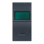 pulsante vela scura NO + portalampada verde - LEG 682749