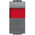 pulsante a 1P - NO 10A 250 Vac - portalampada rosso - BTICINO LEGRAND L4038R