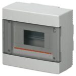 Centralino da Parete IP40 con Portella Trasparente 8 Moduli - ELETTROCANALI SERIE CIVILI EC60008