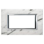 Placca Rettangolare 4 Moduli Axolute Marmo Carrara - BTICINO LEGRAND HA4804RMC