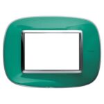 Placca Ellittica 3 Moduli Axolute Verde Liquido - BTICINO LEGRAND HB4803DV