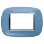 Placca Ellittica 3 Moduli Axolute Azzurro Liquido - BTICINO LEGRAND HB4803DZ