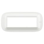 Placca Ellittica 6 Posti Axolute Bianco - BTICINO LEGRAND HB4806HD