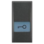Tasto Serigrafato Chiave Illuminabile 1 Modulo Axolute Antracite - BTICINO LEGRAND HS4921LF